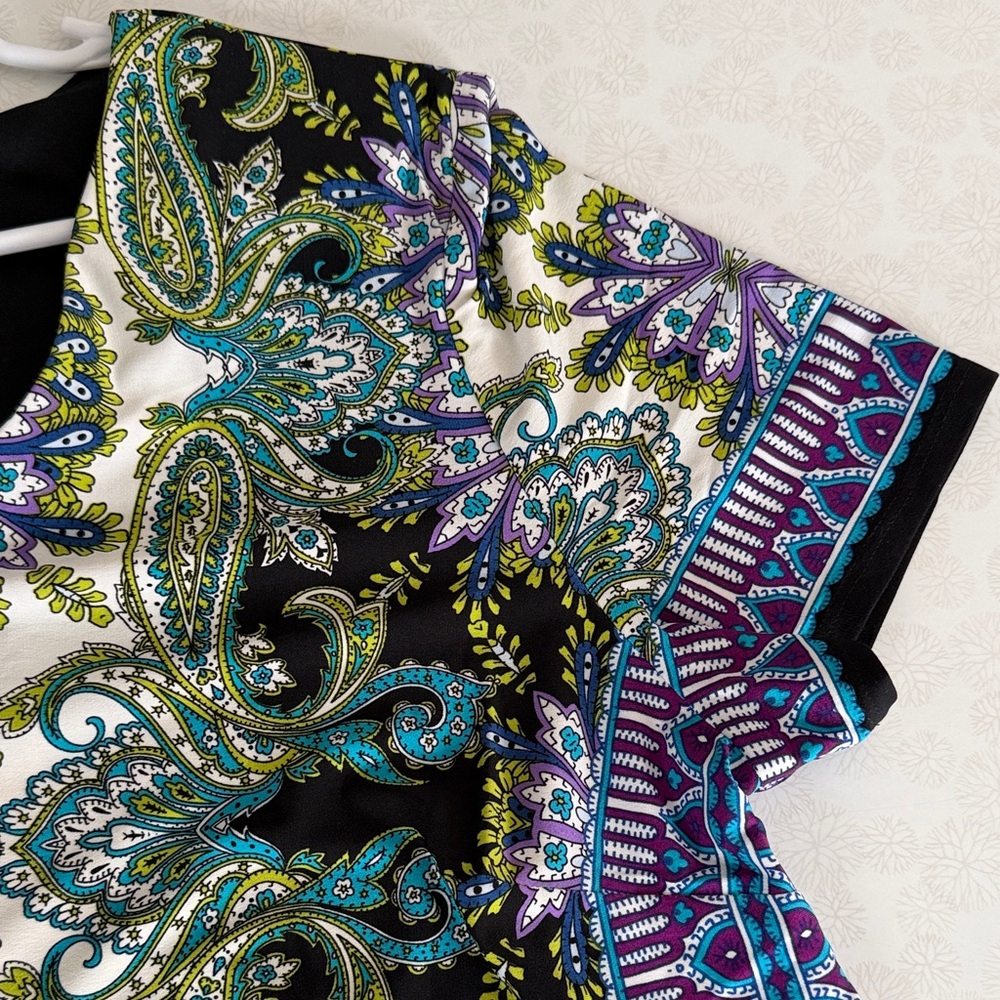 Chicos Dress Size 3, Paisley Stretch - Picture 10 of 13